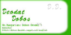 deodat dobos business card